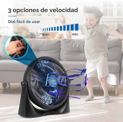 Vista 4 de Commercial Cool Ventilador de piso de alta velocidad de 16 pulgadas, negro, CFF16B