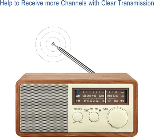 Vista 5 de ENUODA Antena de radio FM de repuesto de 75 ohmios - Antena telescópica de 7 secciones, 6.7-29.8 in, conector macho tipo F con adaptador para radio