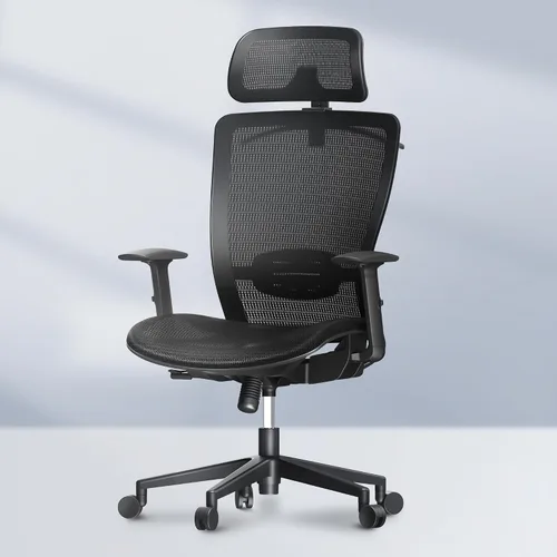Vista 9 de FLEXISPOT - Silla de oficina ergonómica, sillas de escritorio de malla con respaldo alto y soporte lumbar ajustable, reposacabezas 2D, reclinable