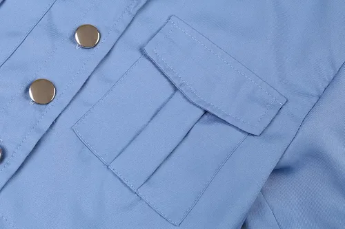 Vista 4 de Koatobbor Disfraz de oficial de policía para niñas, disfraz de policía para cosplay, uniforme para Halloween