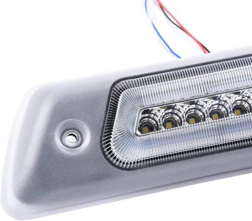 Vista 4 de GRAND ORANGE Tercera luz de freno LED compatible con Ford F150 2009-2014 Luz de freno trasero de montaje alto, lámpara de carga, carcasa cromada