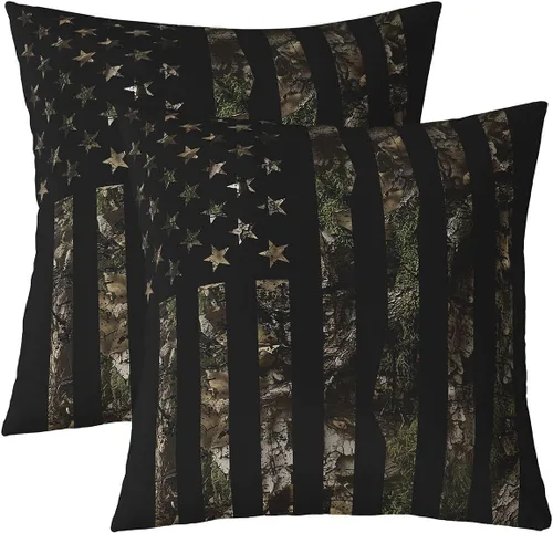 Vista 35 de Erosebridal Juego de 2 fundas de almohada occidentales de 16 x 16 pulgadas, fundas de almohada cuadradas decorativas de cuadrícula marrón retro