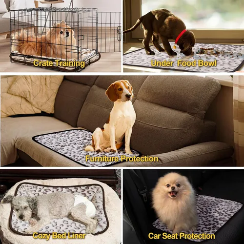 Vista 7 de Qeils Almohadillas reutilizables para cachorros, paquete de 2 almohadillas lavables para orina para perros, almohadilla antideslizante impermeable
