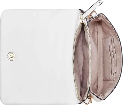 Vista 5 de NINE WEST Dixie - Mini solapa cruzada, color blanco óptico, Blanco óptico