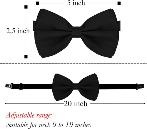 Vista 2 de trilece Pajarita y tirantes para hombres y mujeres, accesorios de traje de boda, juego de corbatines y clips fuertes, regalos de Navidad para hombres