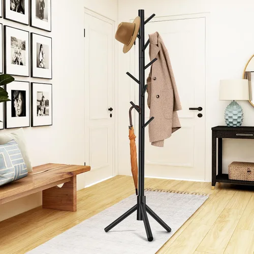 Vista 5 de WANGMUXIA Perchero, Perchero Independiente con 8 Ganchos y 3 Percheros de Árbol de Tamaño Ajustable para Dormitorio, Pasillo, Entrada, Oficina