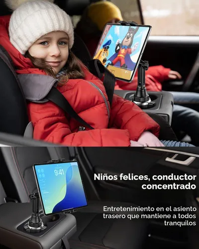 Vista 8 de Soporte para tableta con soporte para tazas, soporte universal