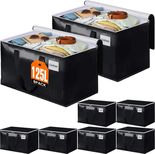Vista 18 de BlissTotes Bolsas de mudanza, cajas de mudanza resistentes con cremalleras superiores y asas resistentes, bolsas de almacenamiento para ahorrar