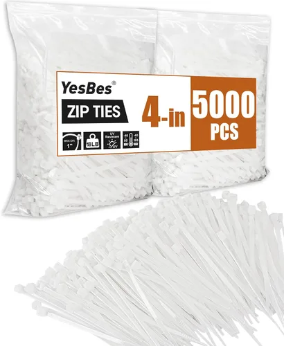 Vista 9 de 5000 bridas de 4 pulgadas, bridas pequeñas con resistencia a la tracción de 18 libras, bridas negras para uso en interiores y exteriores, bridas