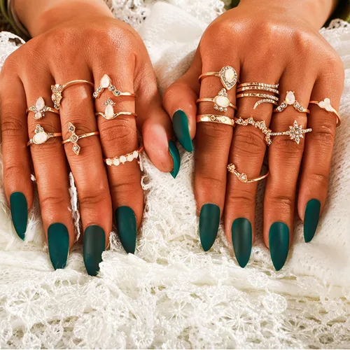 Vista 3 de choice of all Juego de 10 a 39 anillos para adolescentes y niñas anillos apilables estilo bohemio vintage anillos apilables para mujeres y niñas