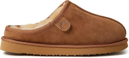 Vista 3 de Fireside by Dearfoams Pantuflas de grafton de piel de oveja para hombre