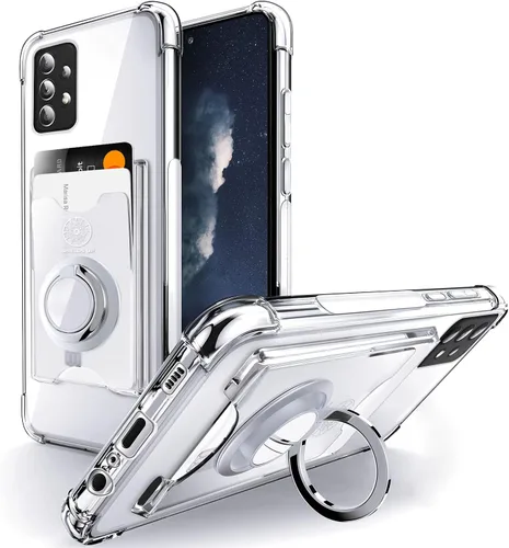 Vista 12 de Shields Up Funda para Samsung Galaxy A15 5G, funda minimalista con tarjetero y soporte de anillo, [protección contra caídas] Funda protectora