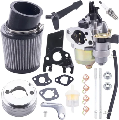 Vista 9 de Kit de Adaptador de Filtro de Aire de Carburador Mejorado de Alto Rendimiento con Bujía de Admisión Compatible con Predator 212cc 6.5 Hp Honda Gx160