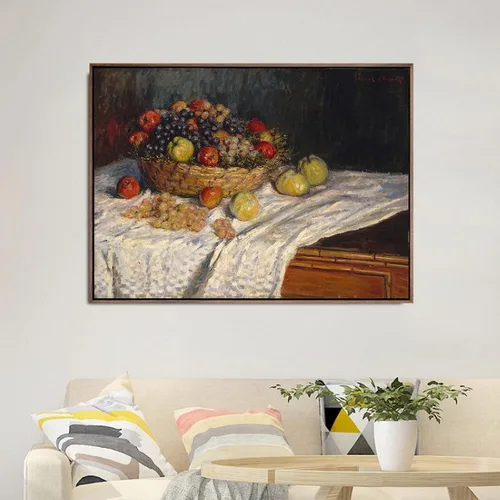 Vista 4 de Cuadro de arte de naturaleza muerta de Claude Monet flores lienzo arte de pared Cuadros obra de arte para sala de estar decoración del hogar cartel