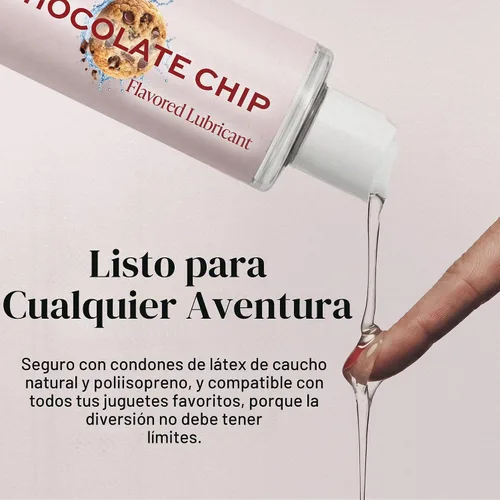 Vista 5 de Wet Chocolate Chip Cookie - Lubricante comestible, seguro para condones, sin azúcar, 3 onzas líquidas