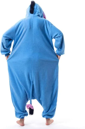 Vista 6 de Beauty Shine Disfraz unisex de dibujos animados para adultos, disfraz de Halloween, Navidad, pijamas de felpa para cosplay