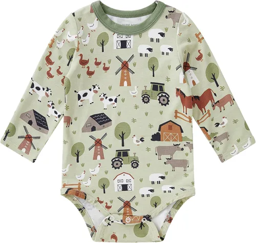 Vista 177 de pureborn Mameluco de algodón súper suave para bebés niños y niñas de 0 a 24 meses