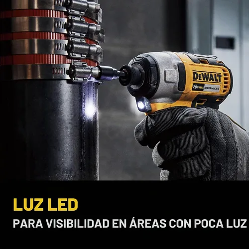Vista 5 de DEWALT Atornillador de Impacto 20V MAX, 1/4 Pulgada, Batería y Cargador Incluidos (DCF787D1)
