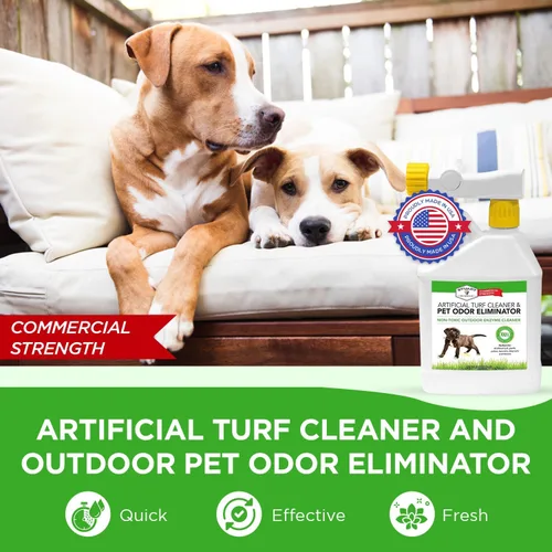Vista 2 de Stuart Pet Supply - Limpiador de césped artificial y eliminador de olores de mascotas al aire libre es ideal para patios, césped artificial