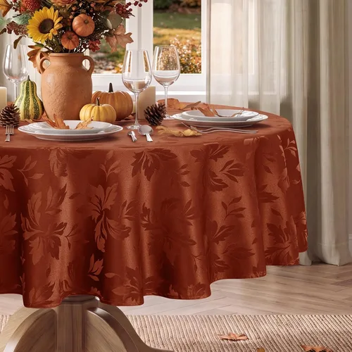 Vista 27 de Romanstile Mantel rectangular de jacquard de primavera, impermeable, diseño floral de damasco, manteles decorativos de tela pesada para cenas Flor