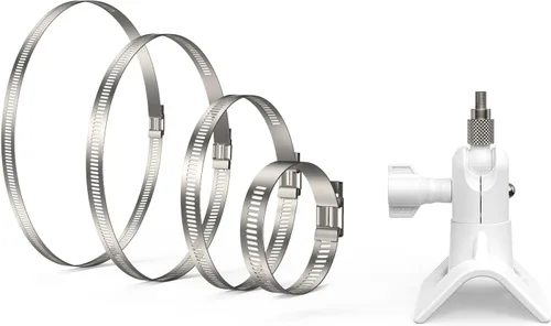 Vista 8 de Holicfun Montaje en poste de cámara de seguridad exterior sin perforación, Universalmente compatible con cámaras Ring, Blink, Eufy, Wyze, Arlo, Negro