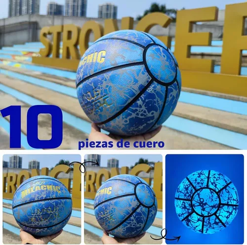 Vista 3 de Basketball, Glow in the Dark Holographic Reflective Basketballs Azul