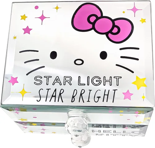 Vista 9 de Sanrio Hello Kitty Star Bright Mirror - Joyero de cristal con licencia oficial de Hello Kitty