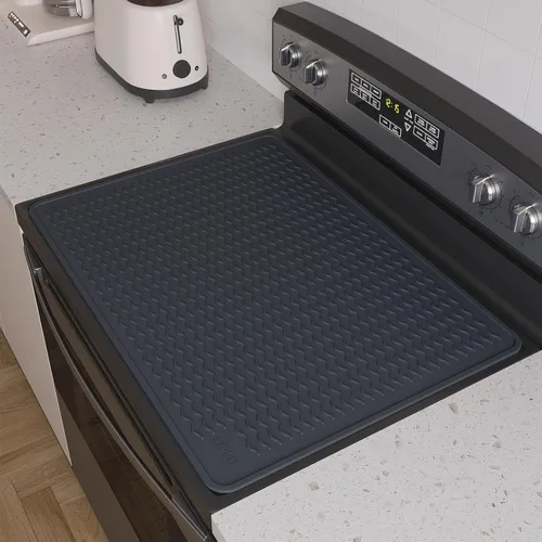 Vista 14 de XiFEO Cubiertas para Estufa Eléctrica, Protector de Cubierta de Estufa de Vidrio de Silicona de Grado Alimentario Resistente, Protector de Placa