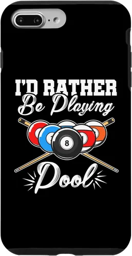 Vista 12 de Funda para iPhone 12 mini I'd Rather Be Playing Billards Pool Player Snooker de 8 bolas