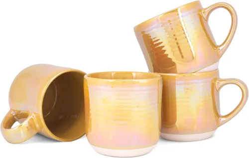 Vista 12 de Elanze Designs - Taza de café de cerámica con esmalte reactivo brillante, tamaño grande de 17 onzas líquidas, taza de cocina diaria de grado