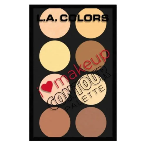 Vista 7 de L.A. Colors I Heart Makeup, paleta para contorno de maquillaje, Medio a oscuro