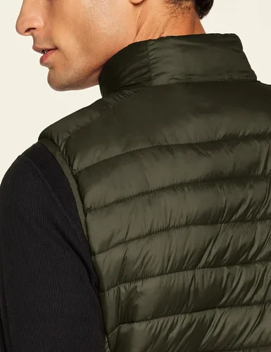 Vista 5 de TSLA Chaleco acolchado ligero y plegable para hombre, resistente al agua, para invierno y exteriores