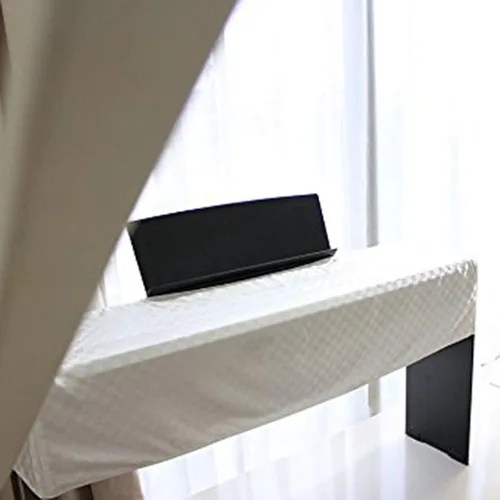 Vista 7 de Dustproof Protector Cover, Piano Keyboard Dust Cover, PU Leather Protection Universal 88 Keys Electronic Keyboard Cover, with Book-Stand Openin(B)