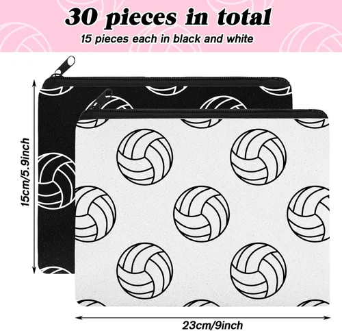 Vista 2 de Irenare 30 bolsas de cosméticos de voleibol, regalos para mujeres, jugadores de voleibol, equipos, bolsa de viaje, bolsas de maquillaje de lona