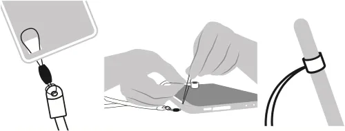 Vista 7 de ZoopLoop Correa de Silicona Negra a prueba de arañazos de 20.75 pulgadas para lápices digitales electrónicos (rango de diámetro: 0.27-0.37 pulgadas)