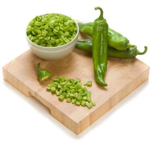 Vista 3 de Chile Verde, HOT, Chile picado Hatch, 10 libras, congelado