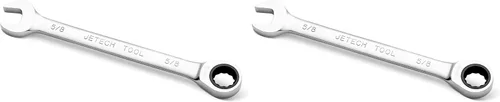 Vista 15 de Jetech Llave combinada de trinquete de 1 pulgada, SAE, engranaje de 72 dientes, grado industrial, extremo de caja de 12 puntos, acero Cr-V forjado