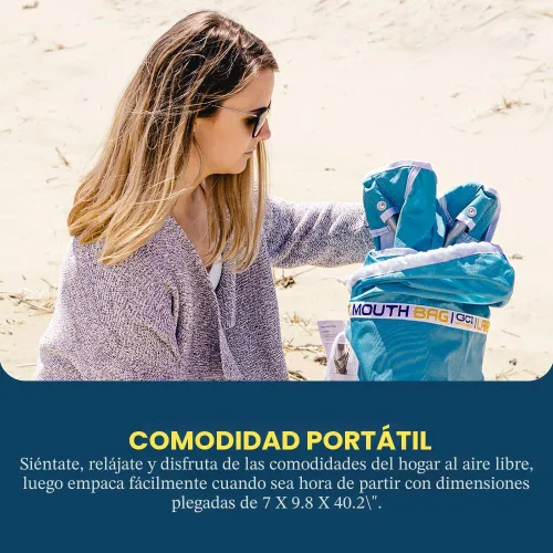 Vista 5 de GCI Outdoor Waterside Pod Rocker - Mecedora para exteriores con toldo parasol