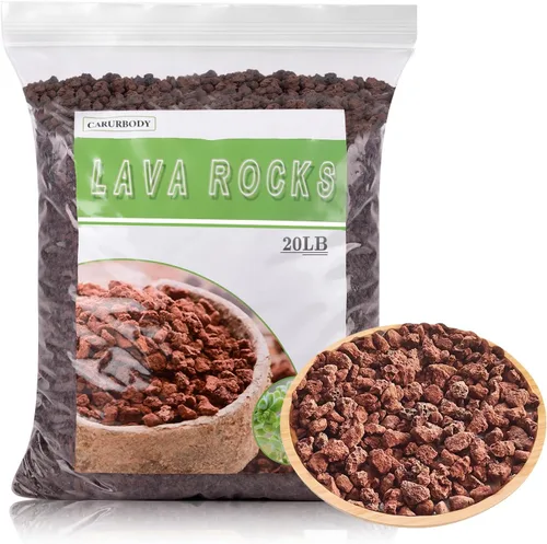 Vista 11 de Rocas de lava roja para plantas, 100% roca volcánica pura, sin tintes ni productos químicos, el mejor aderezo para plantas suculentas de cactus
