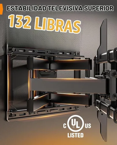Vista 3 de Perlegear Soporte de pared para TV de movimiento completo para televisores