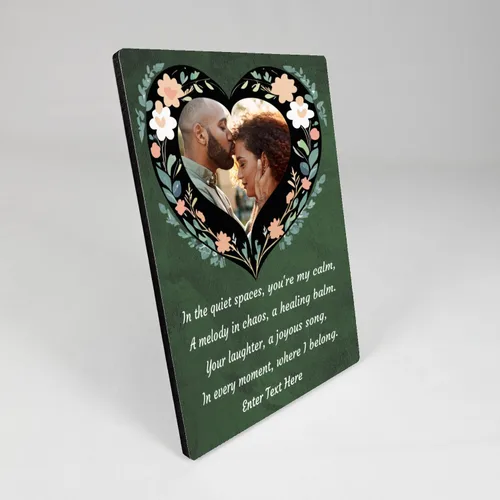 Vista 12 de Panel de fotos personalizado, panel de fotos personalizado, regalos de San Valentín, regalos para mujeres, regalos para ella, regalos Corazón floral