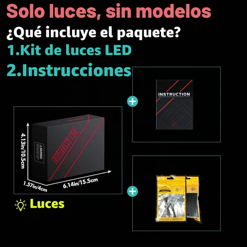 Vista 8 de Kit de luces LocoLee Compatible con Lego Peely Bone Fortnite 77072 - Solo luces, SIN ladrillos, accesorios de iluminación compatibles con Lego 77072