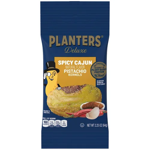 Vista 3 de PLANTERS Granos de pistacho cajún picante, paquete de 2.25 onzas (paquete de 10)