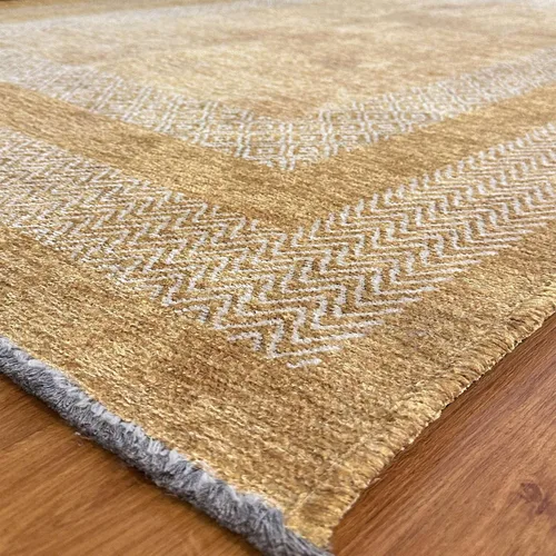 Vista 4 de Alfa Rich 5x8 Alfombras lavables de oro ámbar para sala de estar, dormitorio, cocina, de algodón, aptas para mascotas