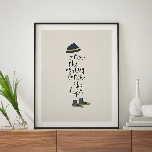 Vista 5 de Song Lyric - Arte para pared, arte musical abstracto retro de mediados de siglo, regalo para papá y marido, póster para dormitorio de apartamento