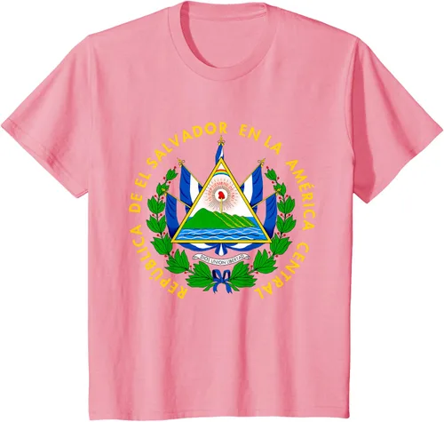 Vista 61 de Camiseta con diseño de emblema de la bandera de El Salvador