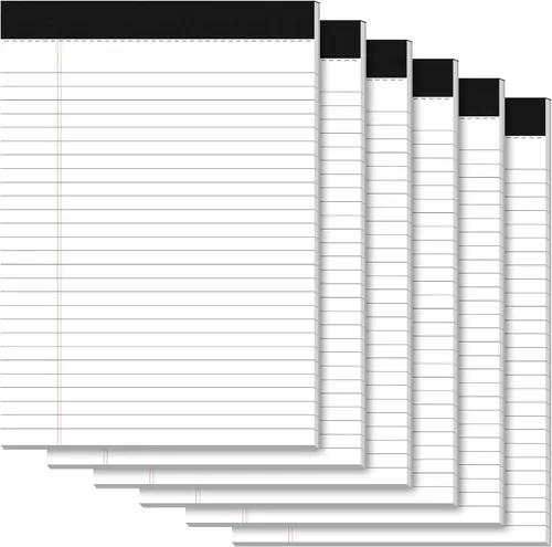 Vista 11 de Blocs de notas legales de 8.5 x 11, blocs de escritura de 8.5 x 11 con renglones anchos, 3 paquetes de blocs de notas micro perforados de 8.5' x