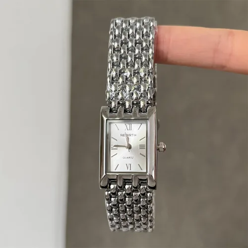 Vista 7 de MASTOP Gold Watches for Women Vintage Rectangle Quartz Watch 30M Waterproof Stainless Steel Bracelet Adjustable Ladies Wristwatch