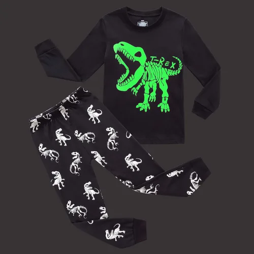 Vista 2 de Little Boys Girls' Pajamas Sets Glow in The Dark Toddler Pjs Cotton Kids Sleepwear