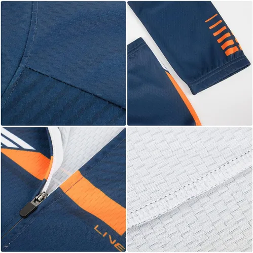 Vista 5 de ROTTO Camiseta de ciclismo para hombre, manga larga, serie Simple Line